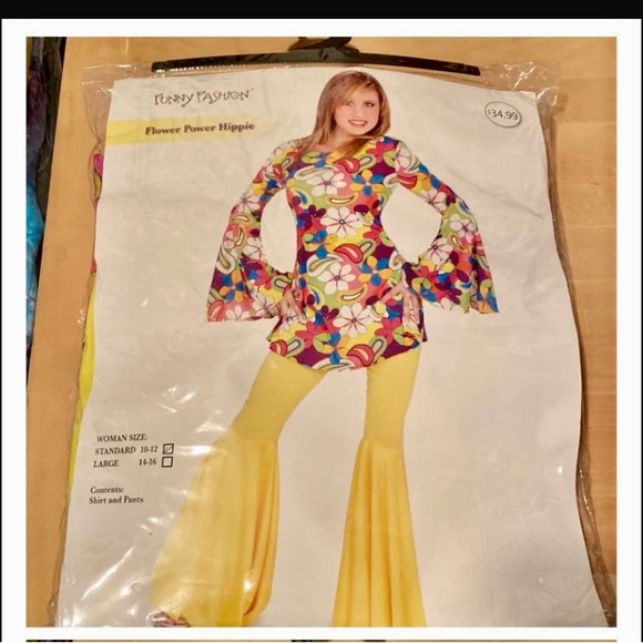 Flower Power Hippie Costume & Accessories - Picture 1 of 6